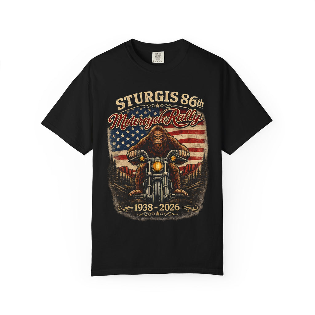 Sturgis 86th Motorcycle Rally T-Shirt — 1938-2026 American Flag Biker Tee