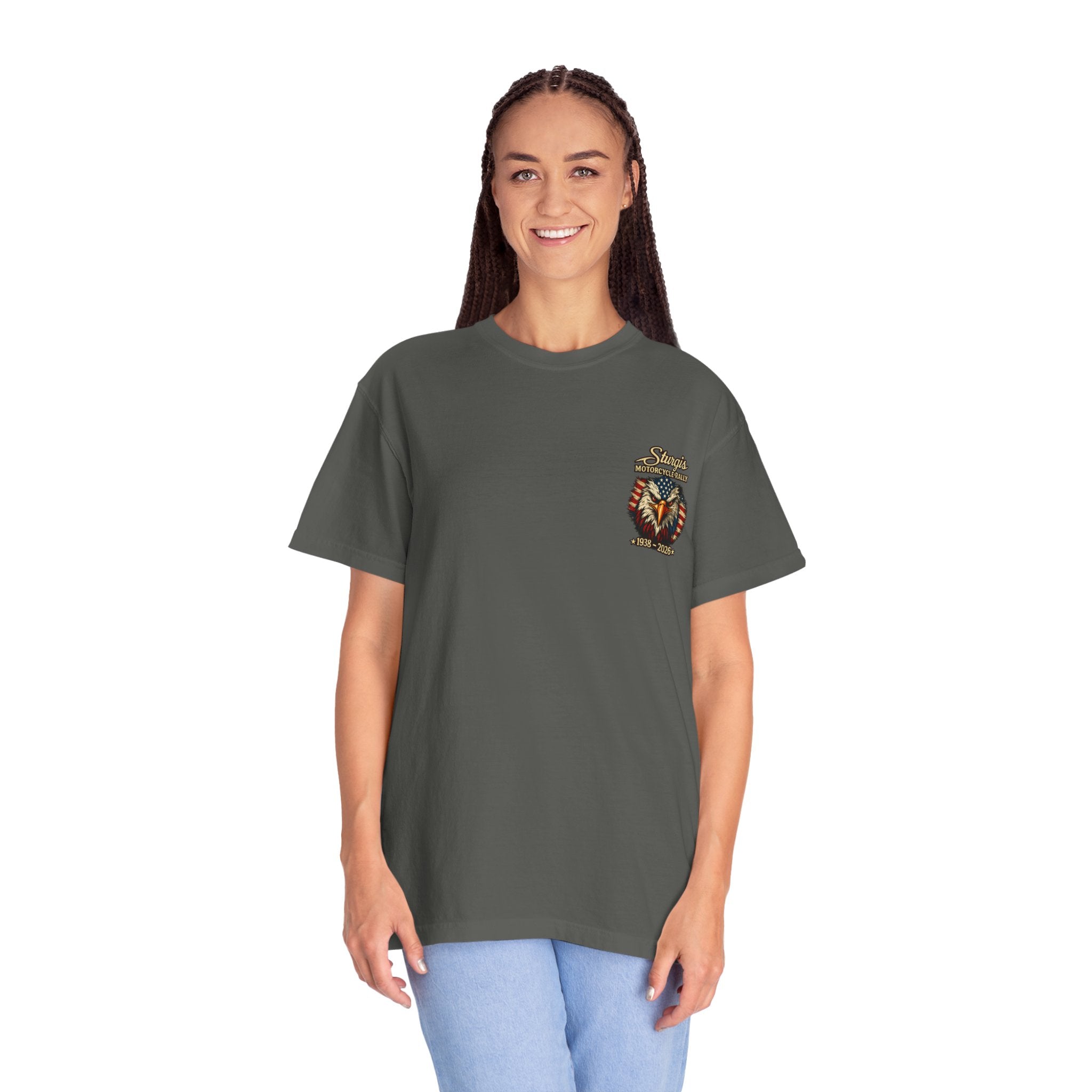 Sturgis Freedom Rally T-Shirt — Eagle Graphic with Rally Dates
