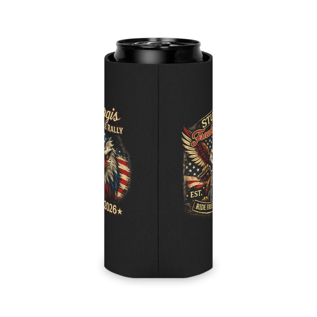 Can Cooler — Sturgis Motorcycle Rally Eagle Flag Design