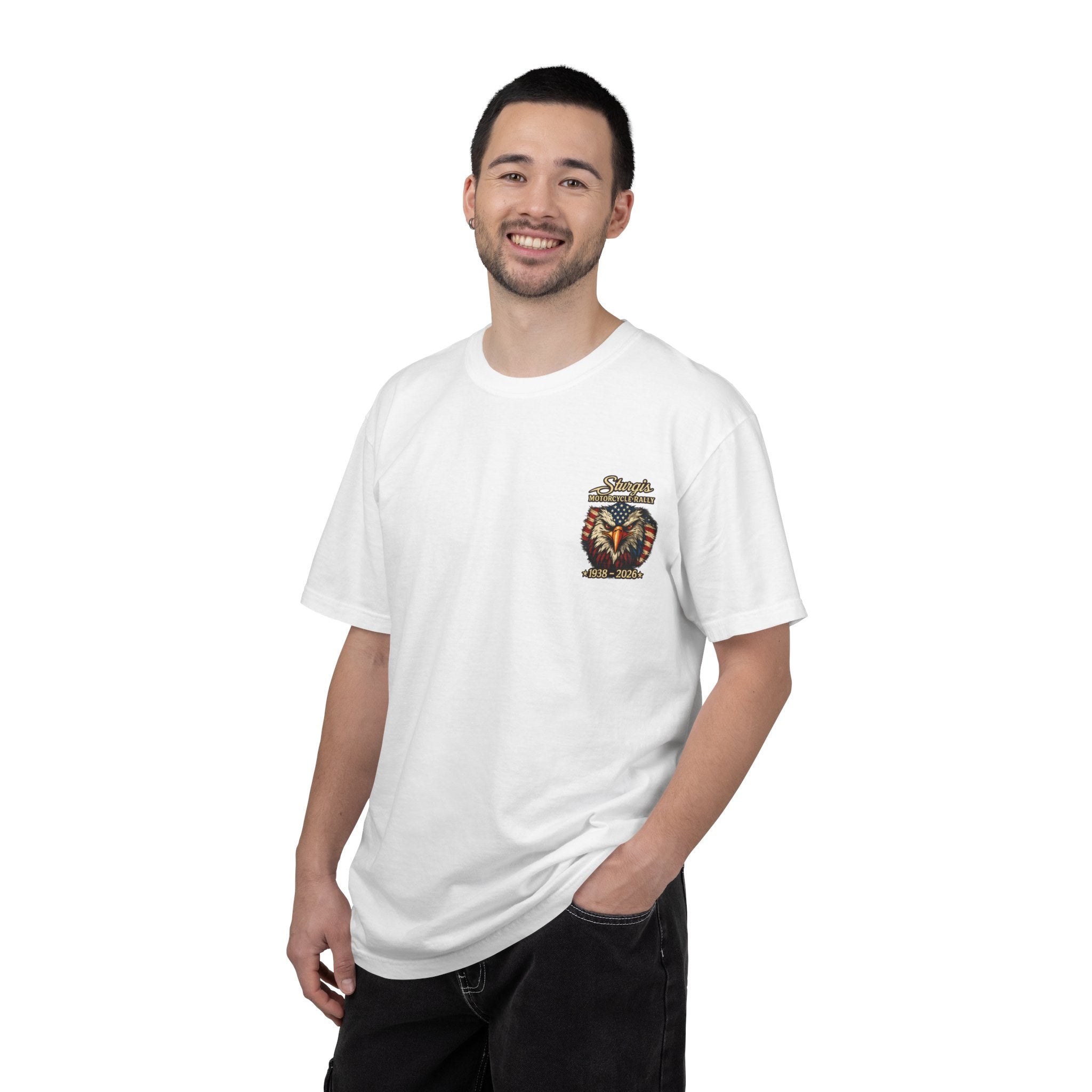 Sturgis Freedom Rally T-Shirt — Eagle Graphic with Rally Dates