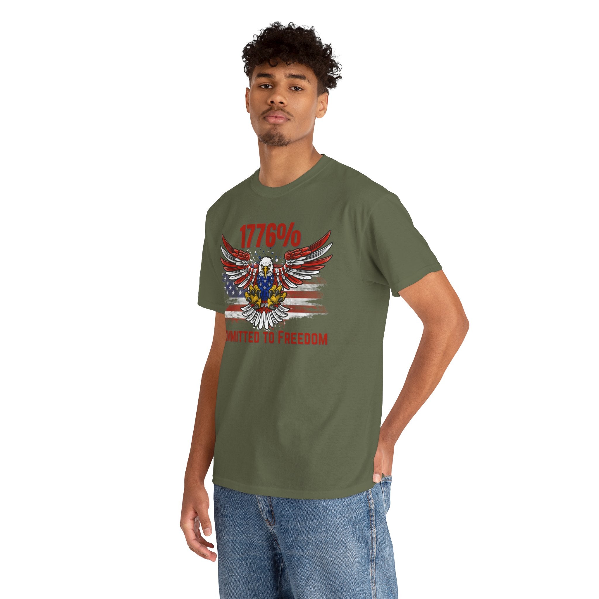 1776% Committed to Freedom Unisex Cotton Tee