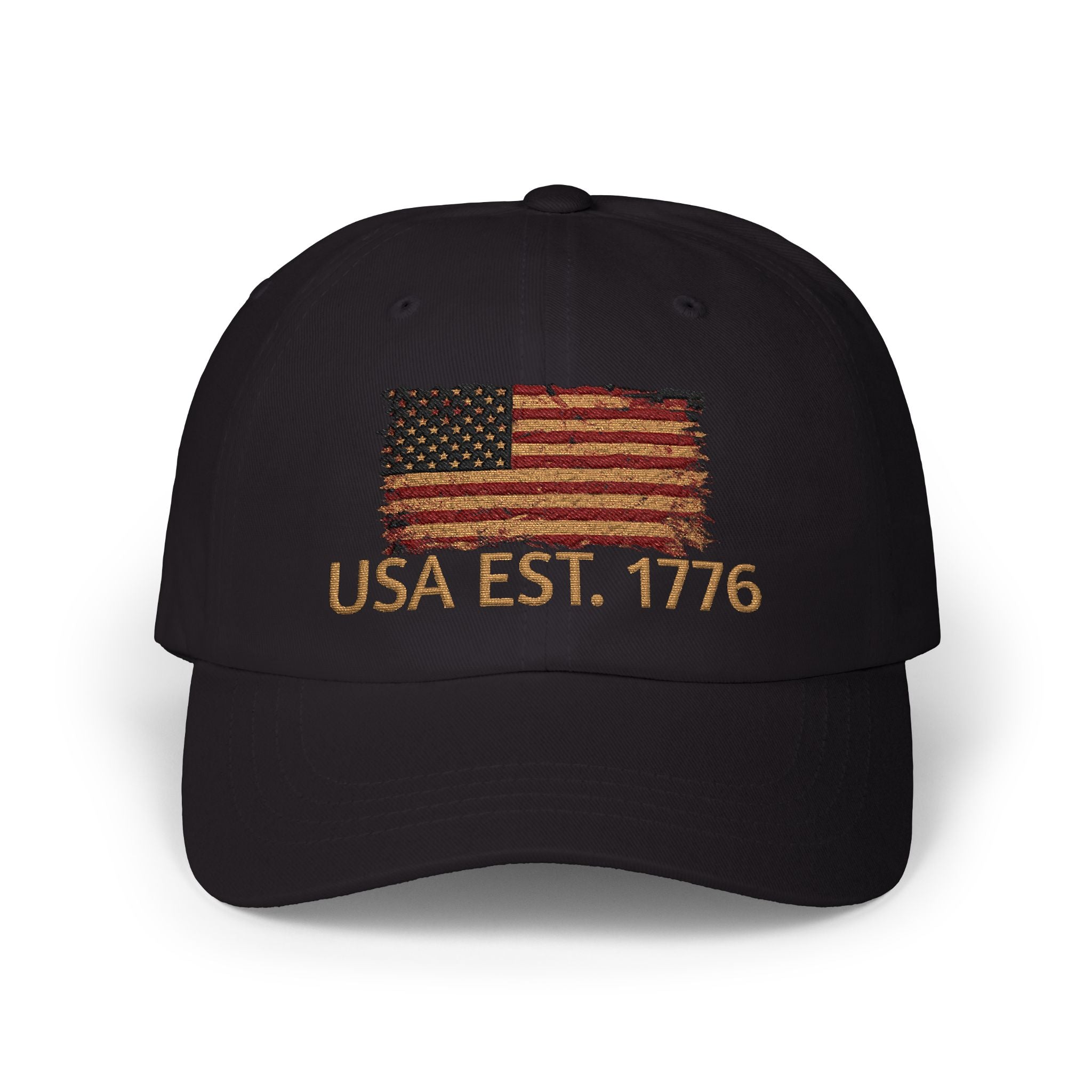 Distressed American Flag Dad Cap — Vintage USA