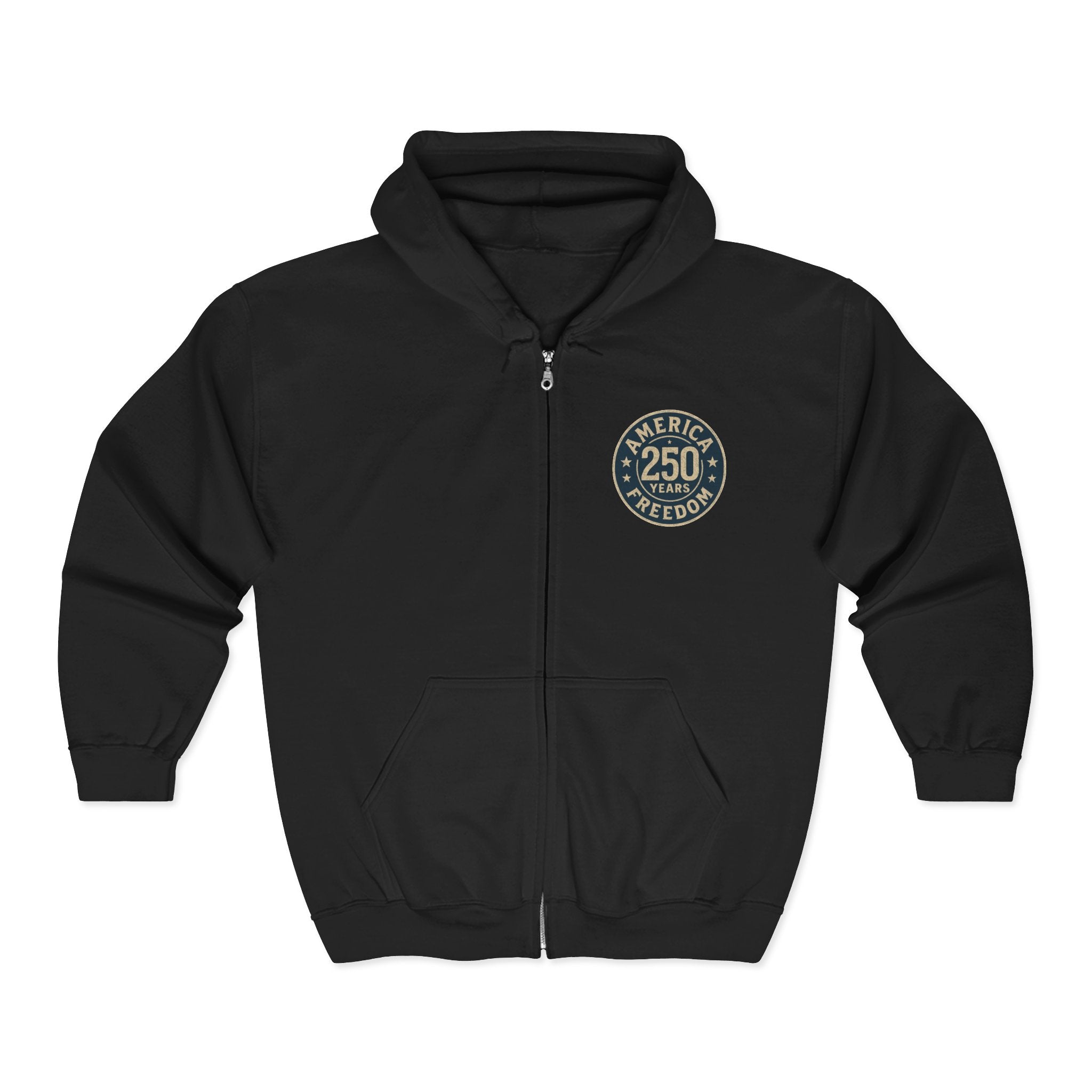 1776% Committed to Freedom - 250 Years Zip Hoodie (Front & Back Print)