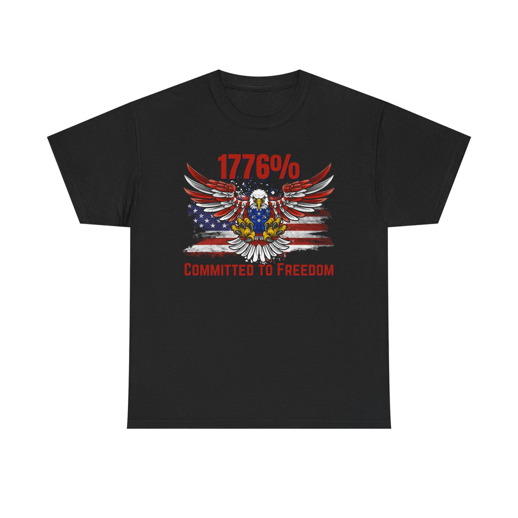 1776% Committed to Freedom Unisex Cotton Tee