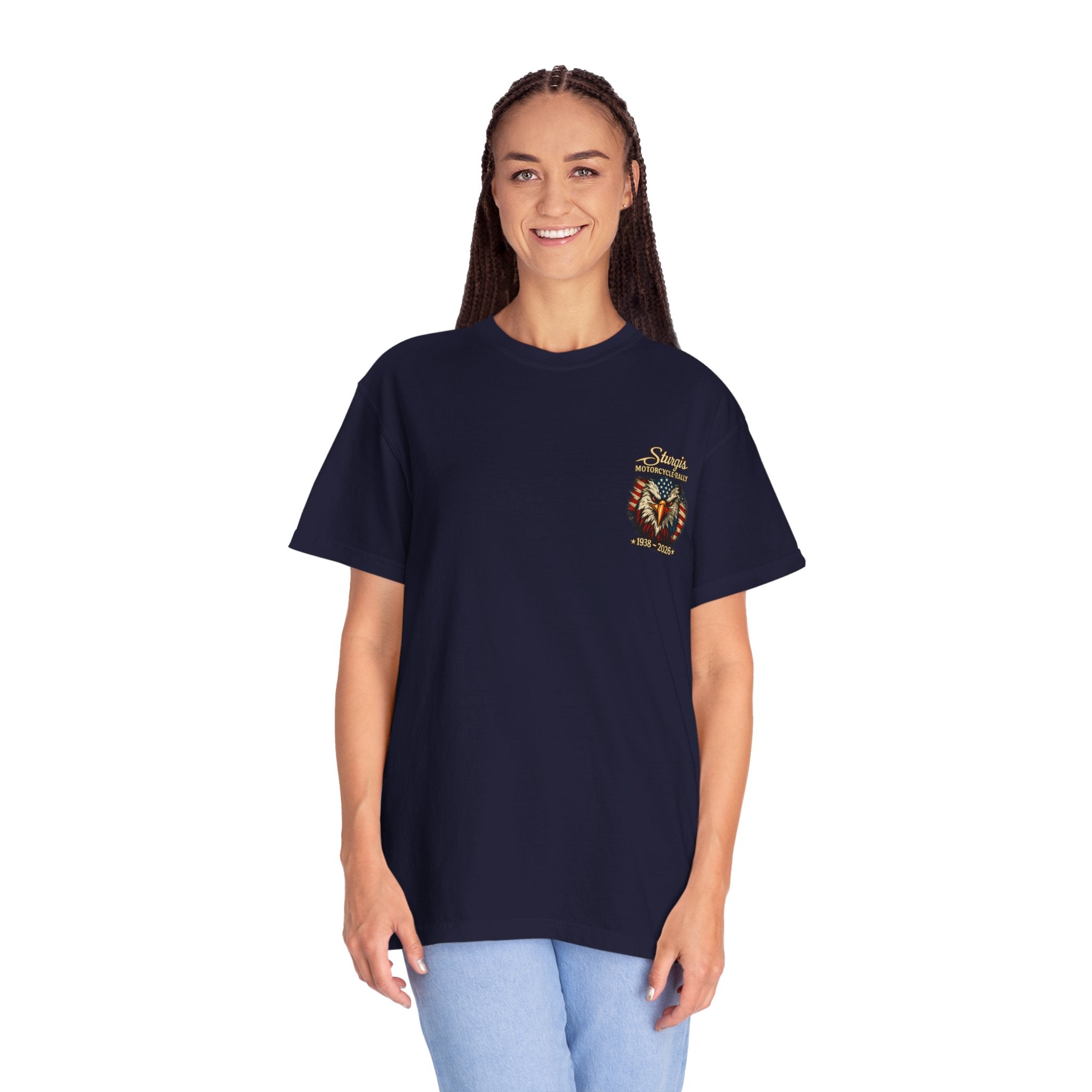 Sturgis Freedom Rally T-Shirt — Eagle Graphic with Rally Dates