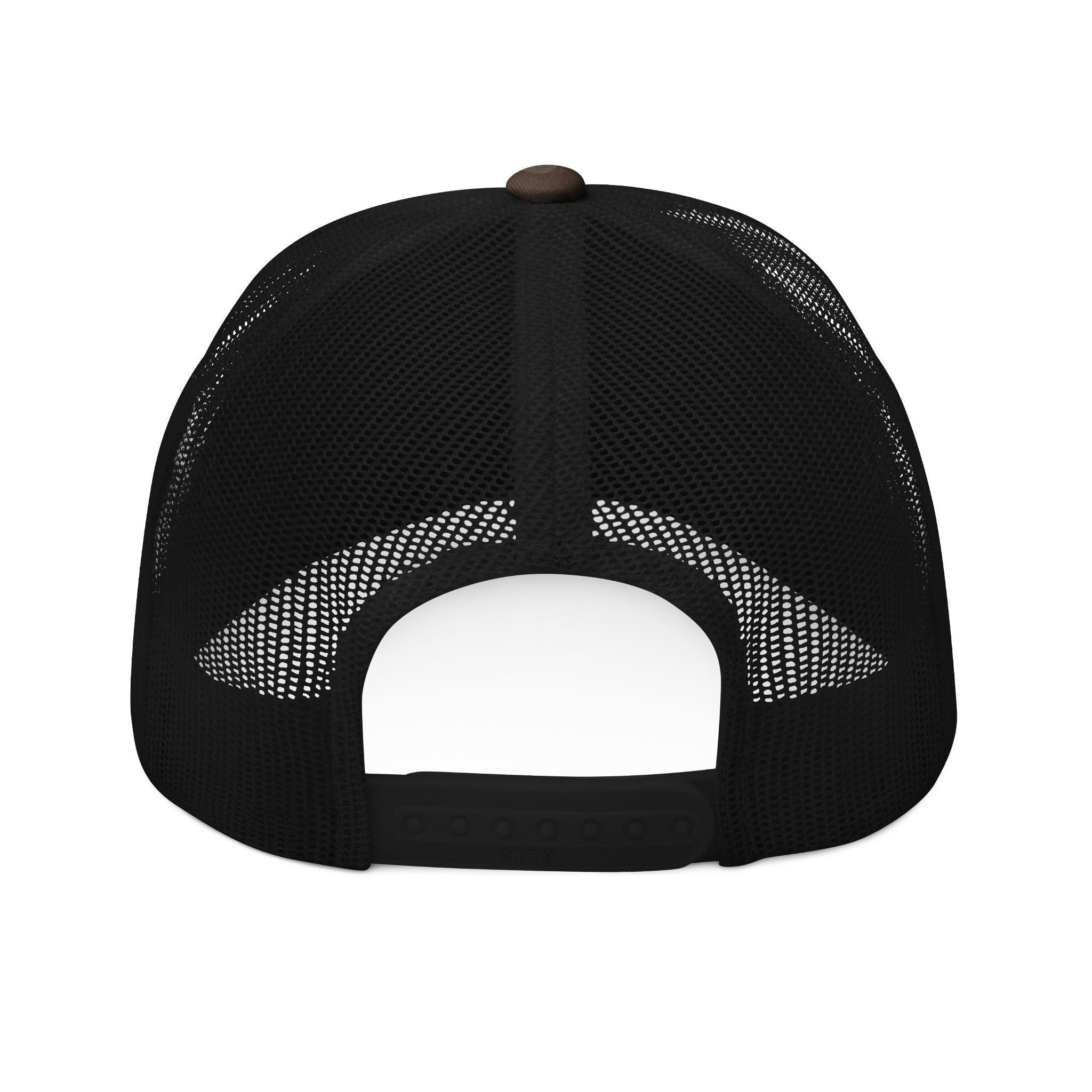 Camouflage Trucker Hat — Embroidered Distressed American Flag