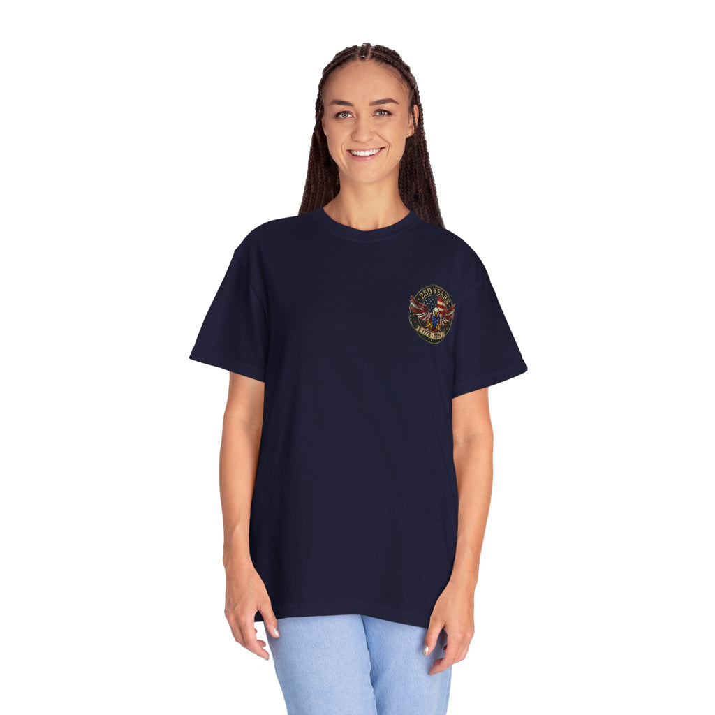 America Motorcycle Unisex Tee Front and Back Design