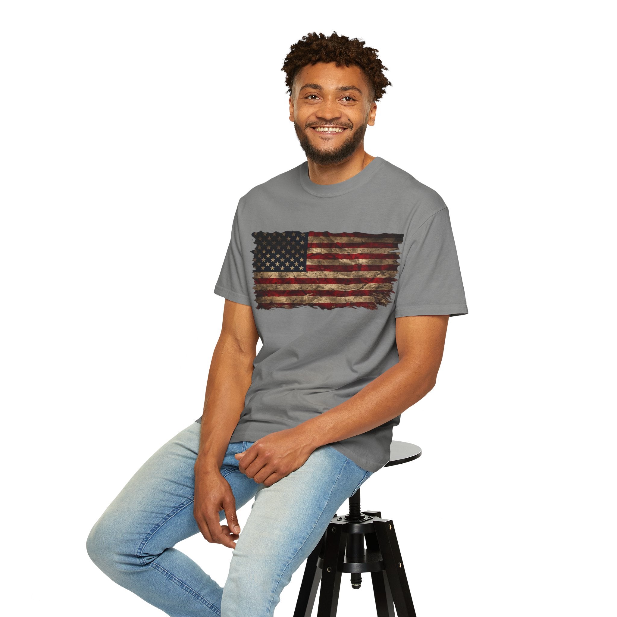 Distressed Flag Unisex Tee