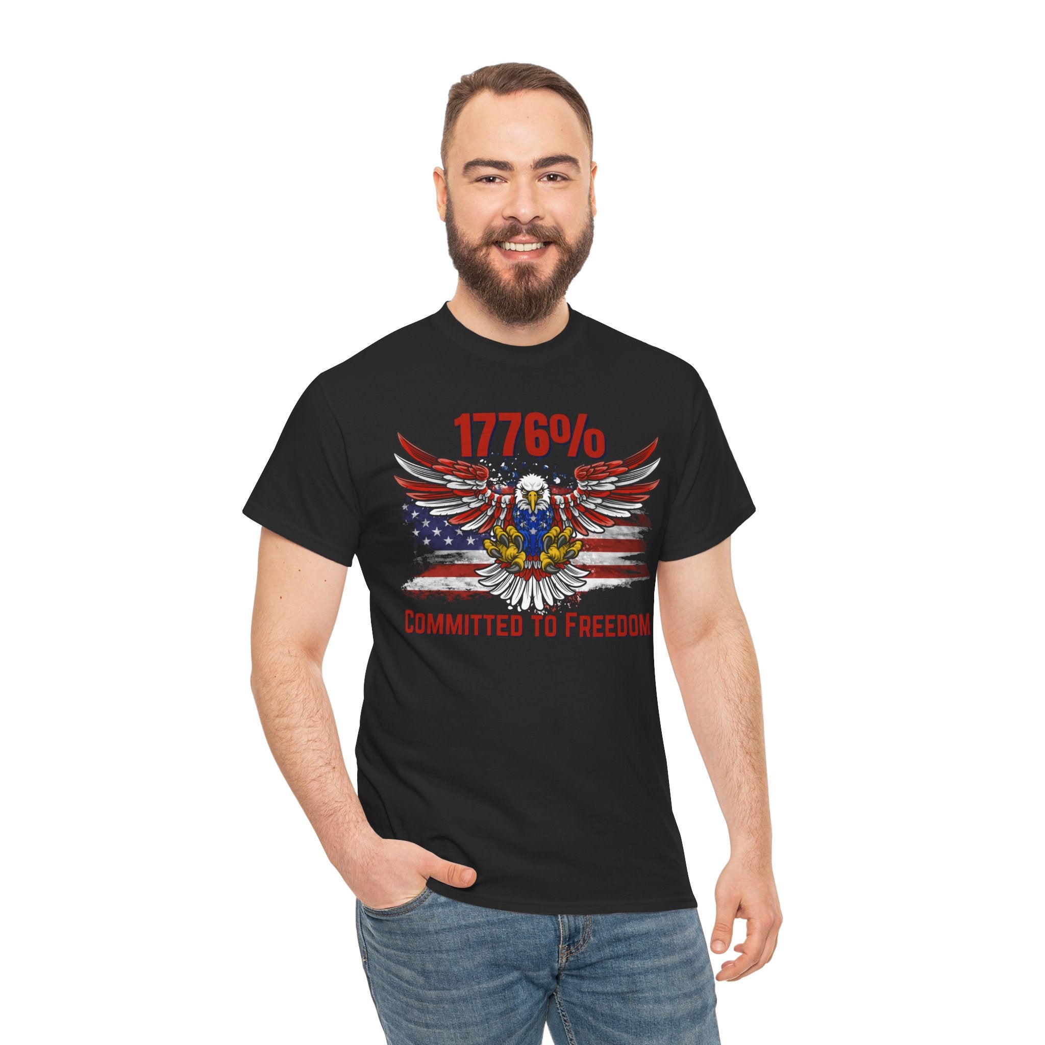 1776% Committed to Freedom Unisex Cotton Tee
