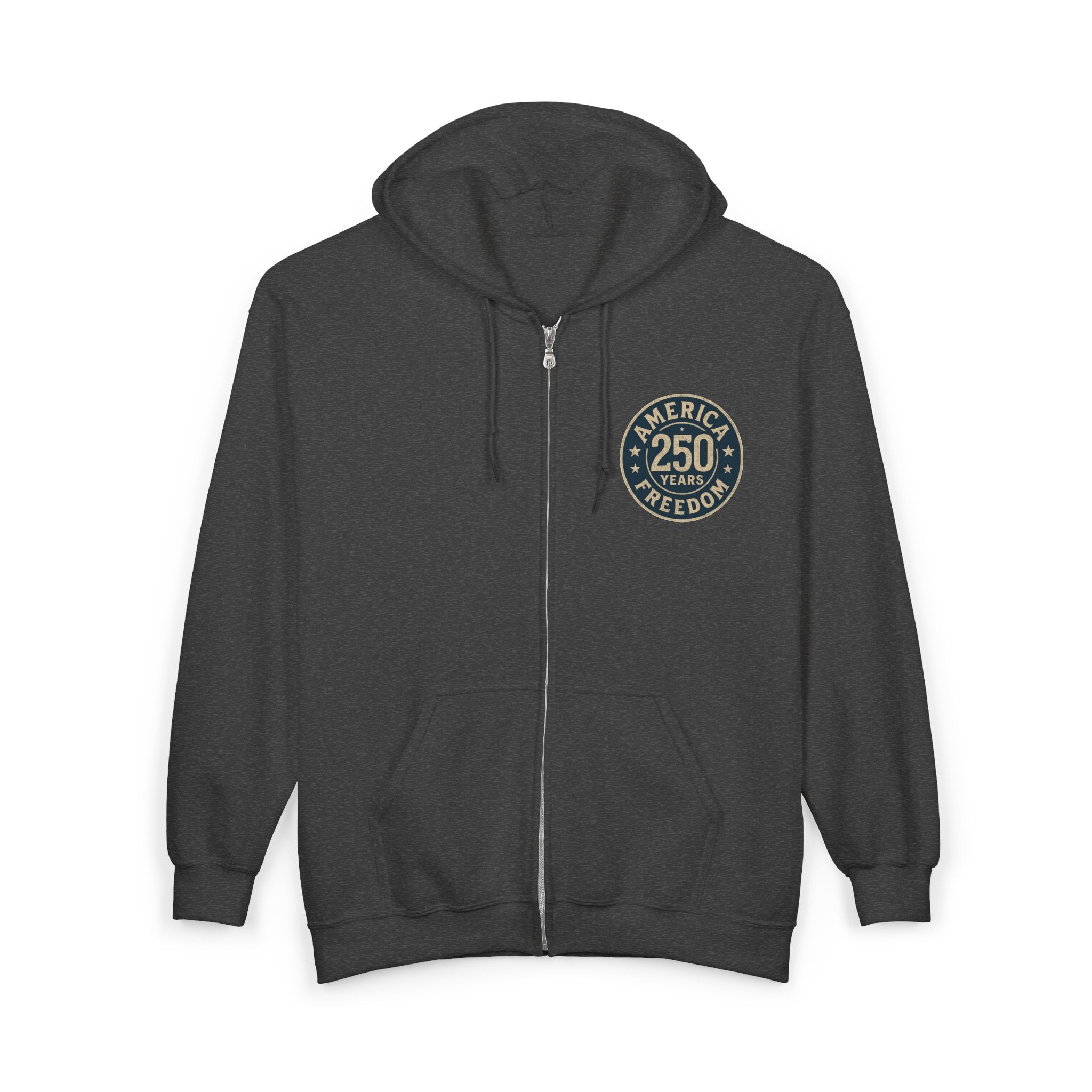 1776% Committed to Freedom - 250 Years Zip Hoodie (Front & Back Print)