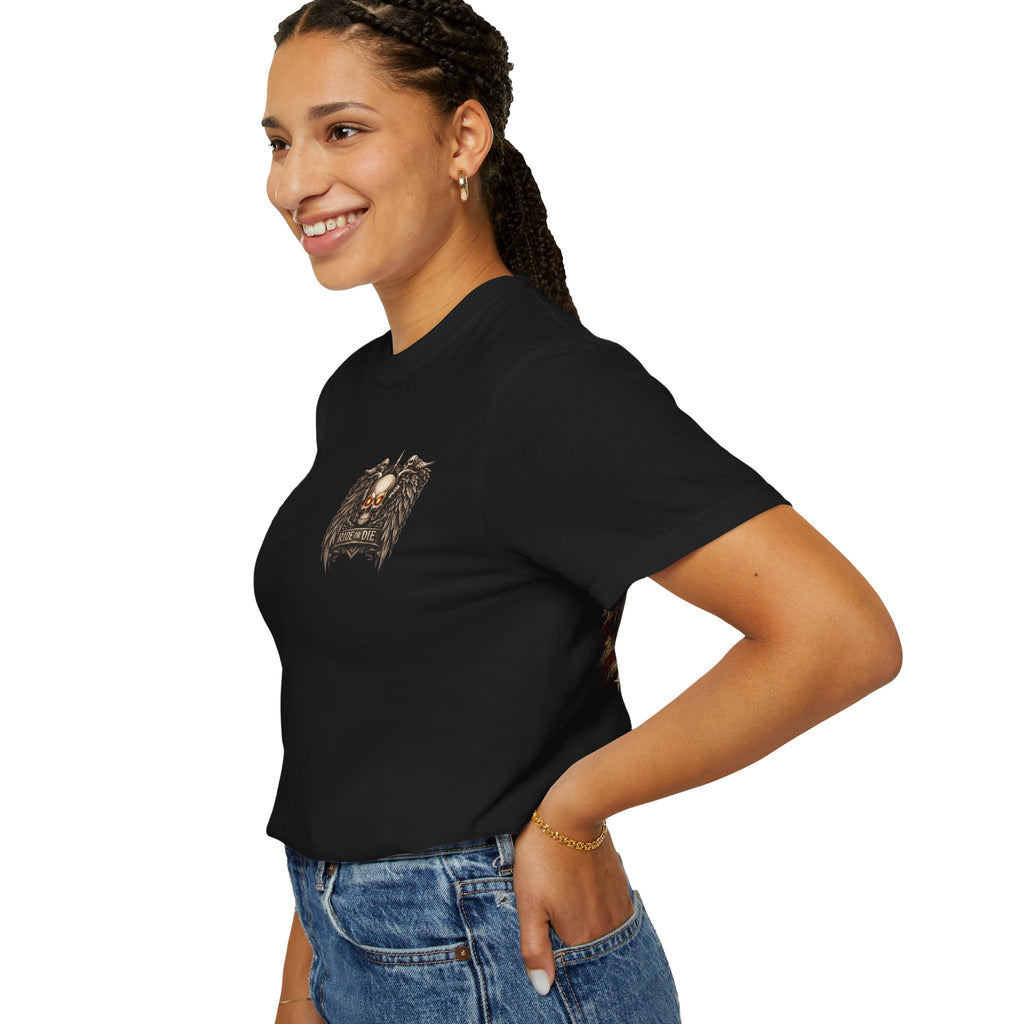Ride or Die Skull T-Shirt — 250 Years of Freedom Front & Back Design
