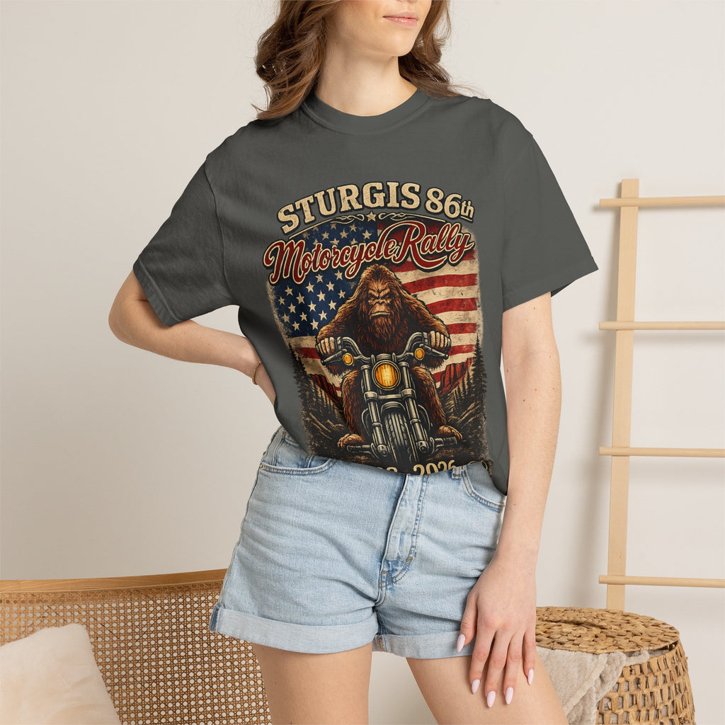 Sturgis 86th Motorcycle Rally T-Shirt — 1938-2026 American Flag Biker Tee