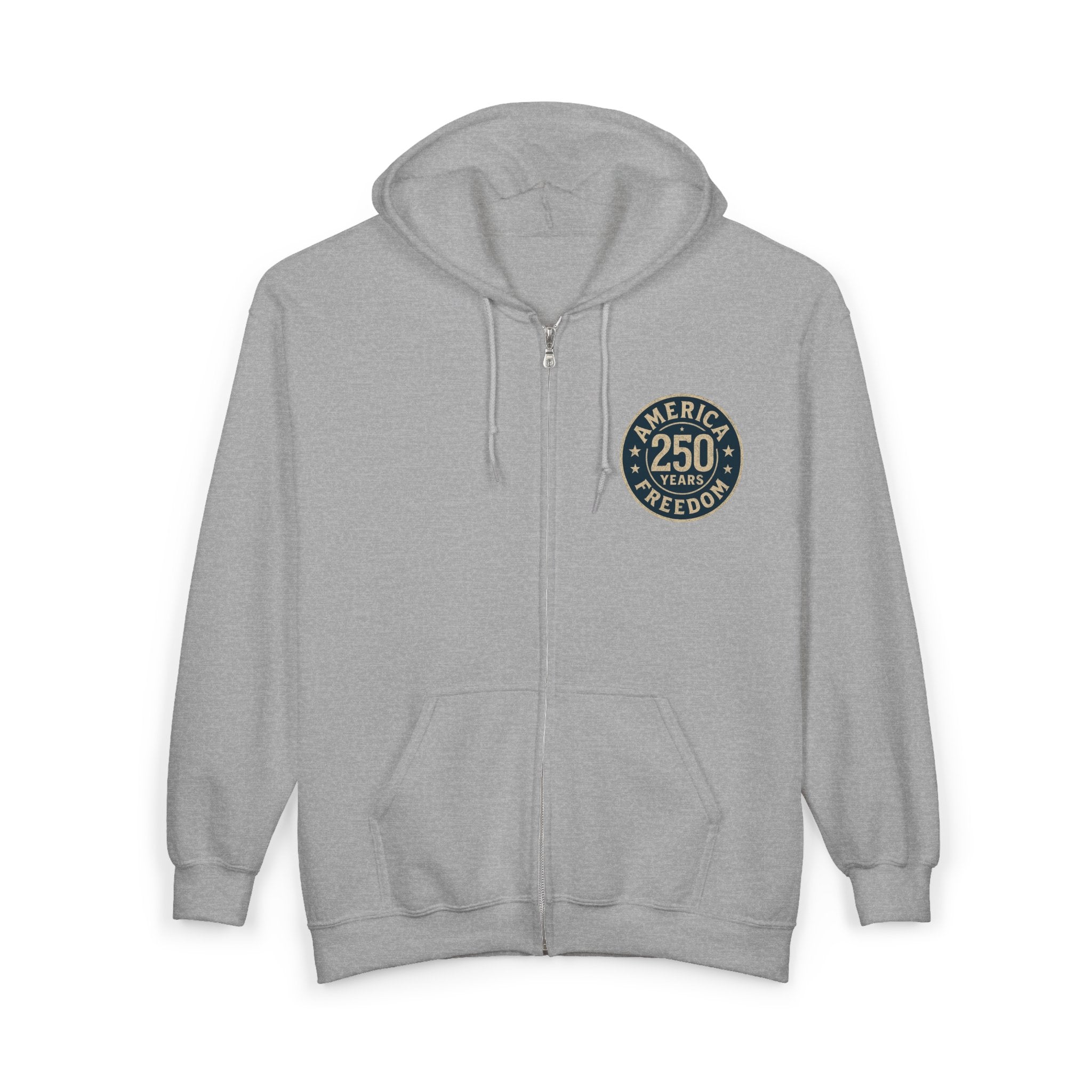 1776% Committed to Freedom - 250 Years Zip Hoodie (Front & Back Print)