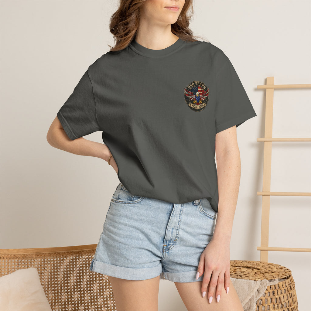 America Motorcycle Unisex Tee Front and Back Design