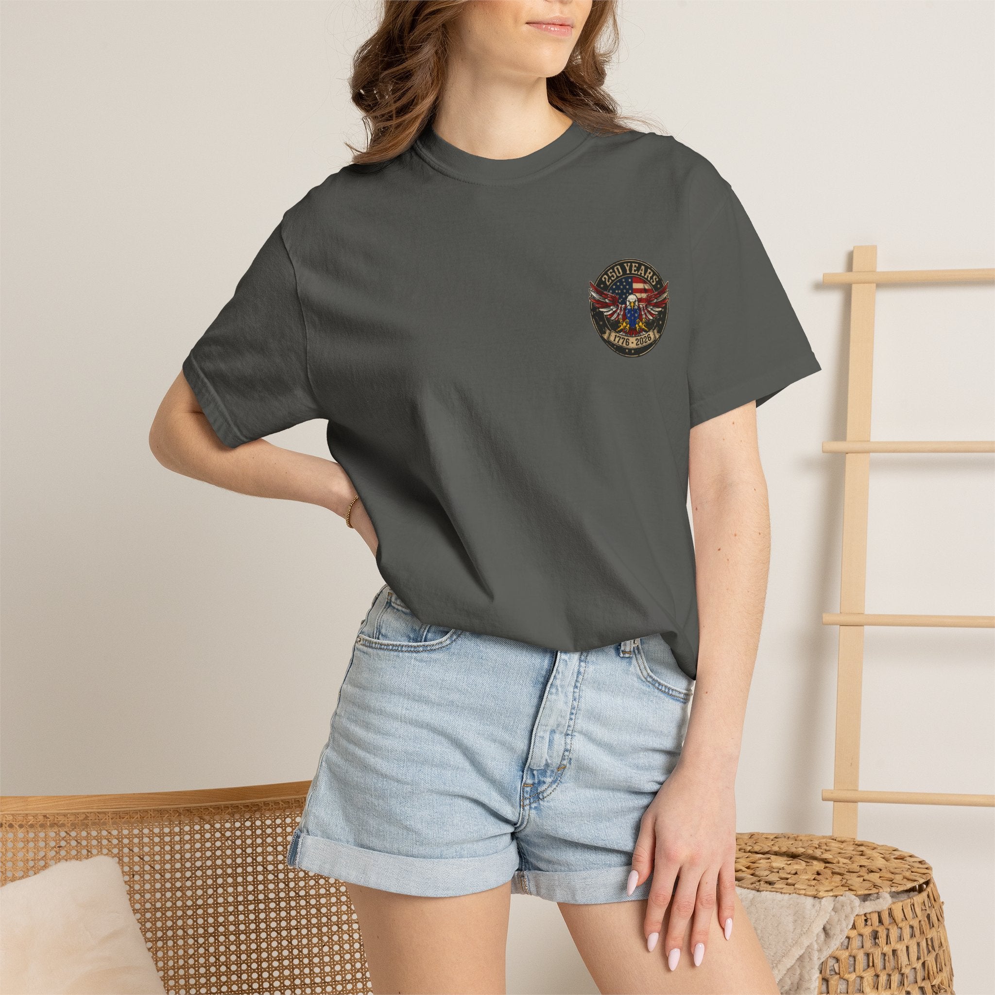 America Motorcycle Unisex Tee Front and Back Design