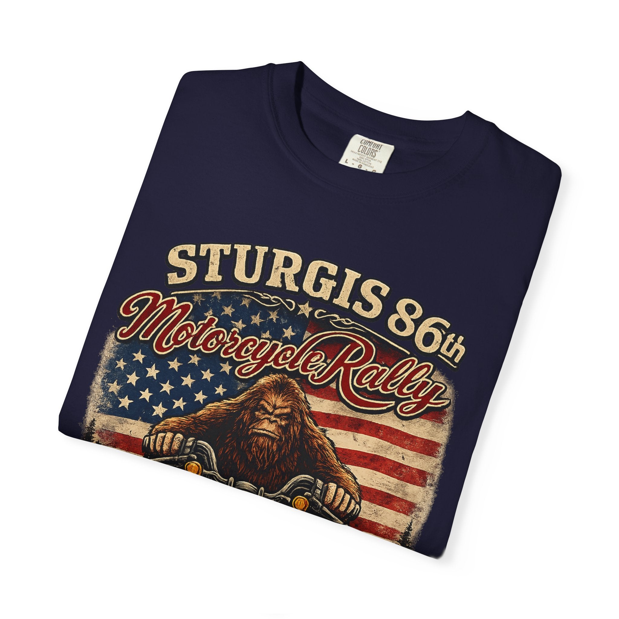 Sturgis 86th Motorcycle Rally T-Shirt — 1938-2026 American Flag Biker Tee