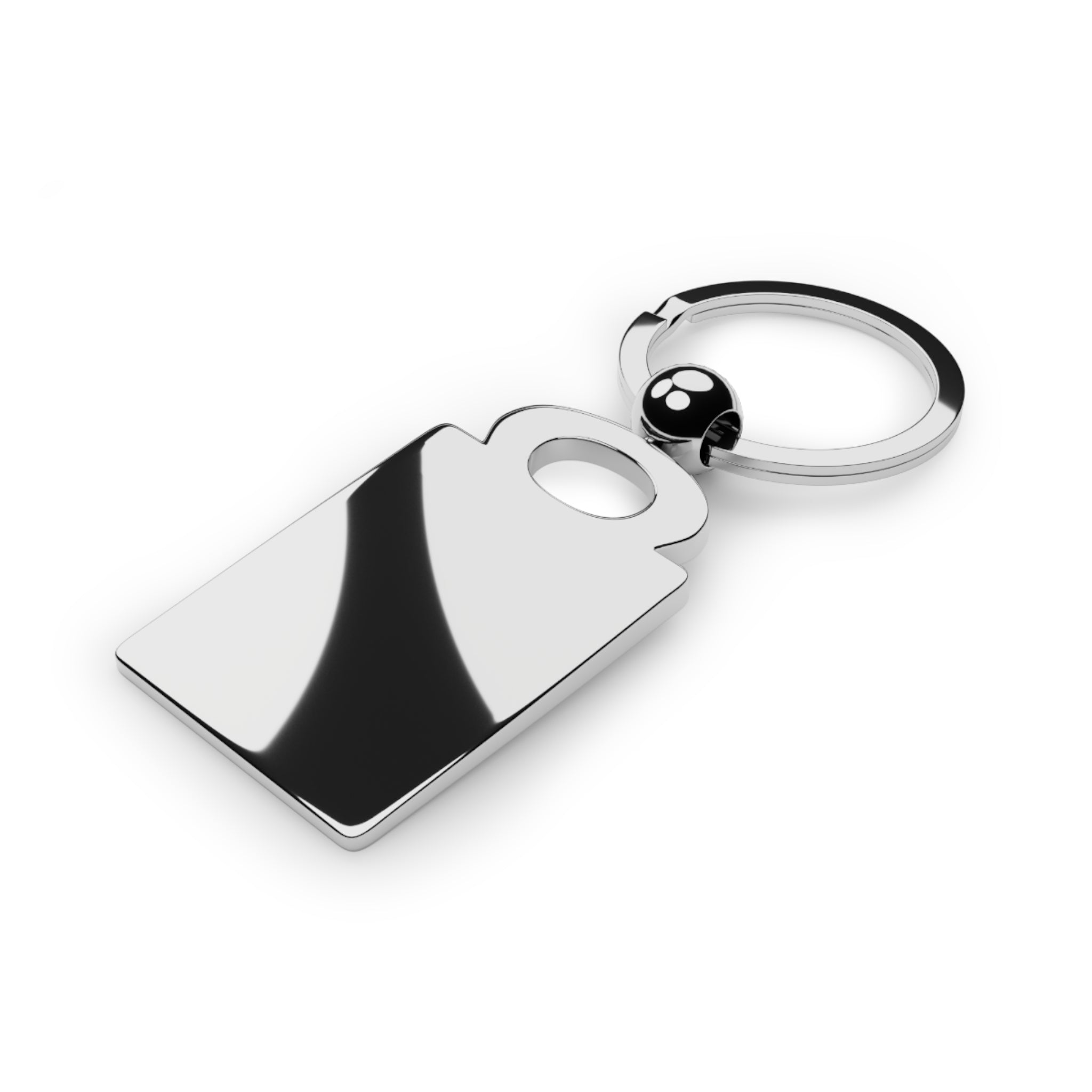 Freedom 250 Metal Keyring — American Flag Rectangle Photo Keychain