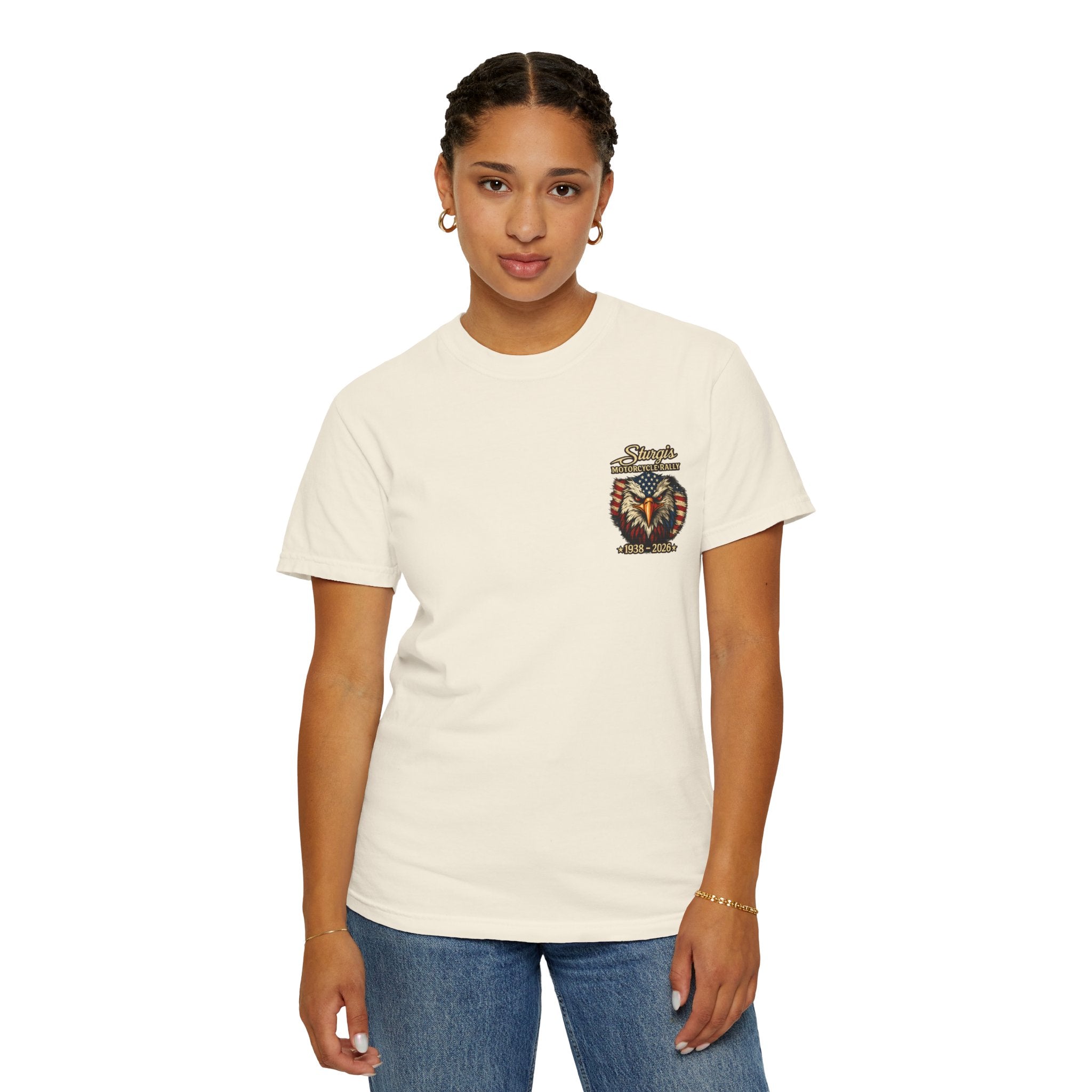 Sturgis Freedom Rally T-Shirt — Eagle Graphic with Rally Dates