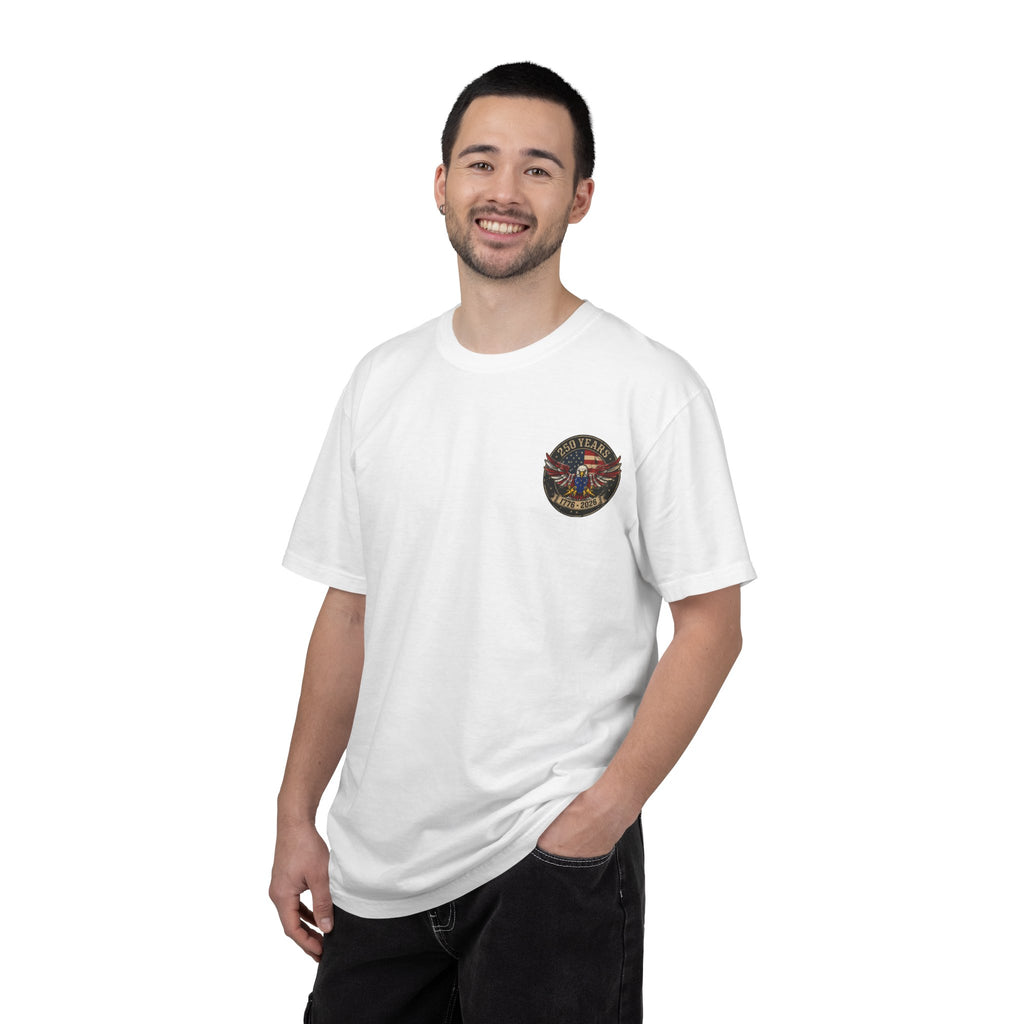 America Motorcycle Unisex Tee Front and Back Design