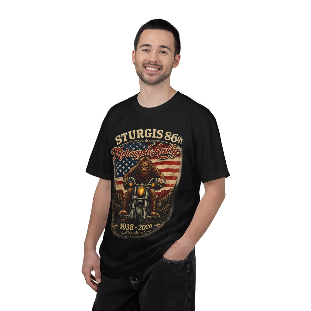 Sturgis 86th Motorcycle Rally T-Shirt — 1938-2026 American Flag Biker Tee