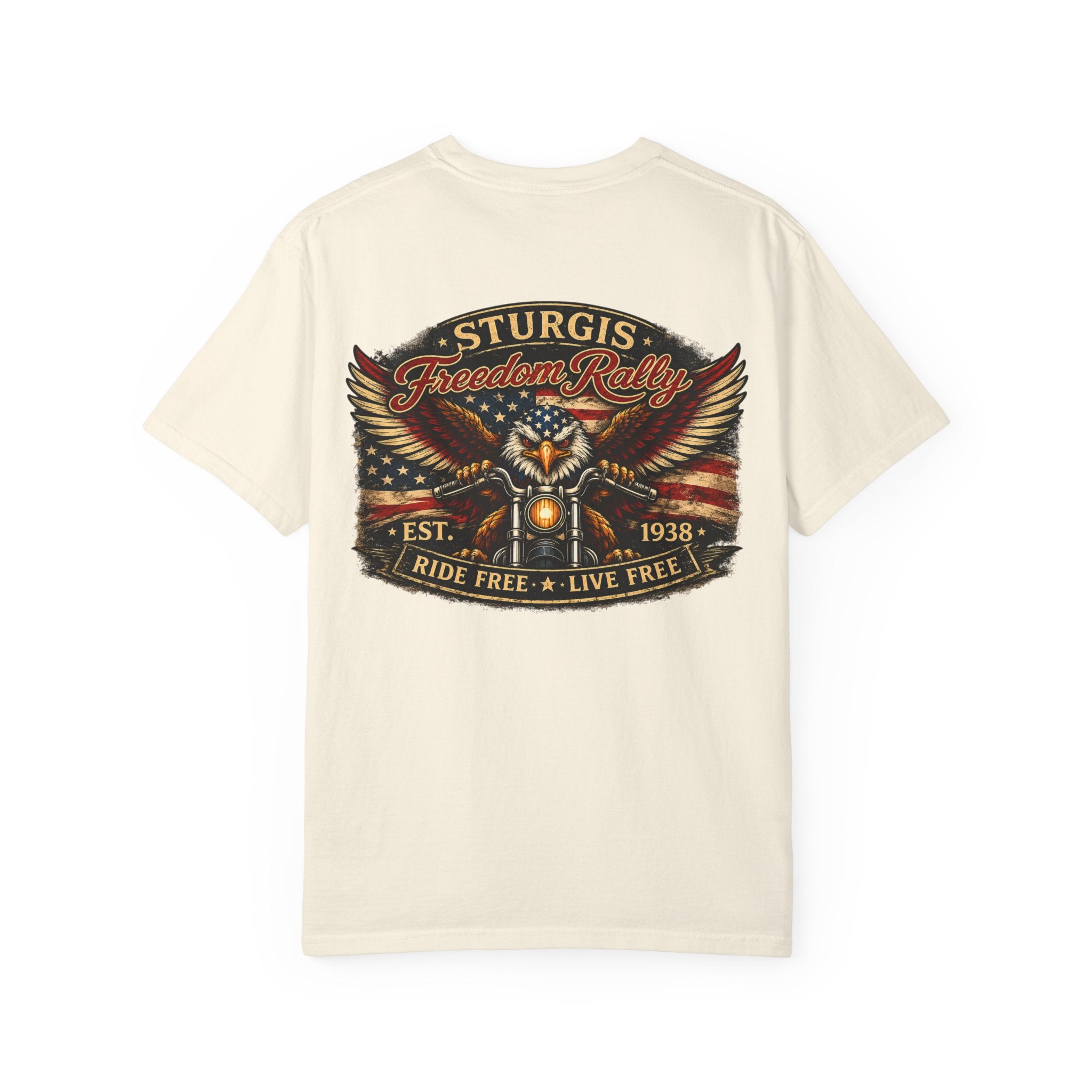 Sturgis Freedom Rally T-Shirt — Eagle Graphic with Rally Dates