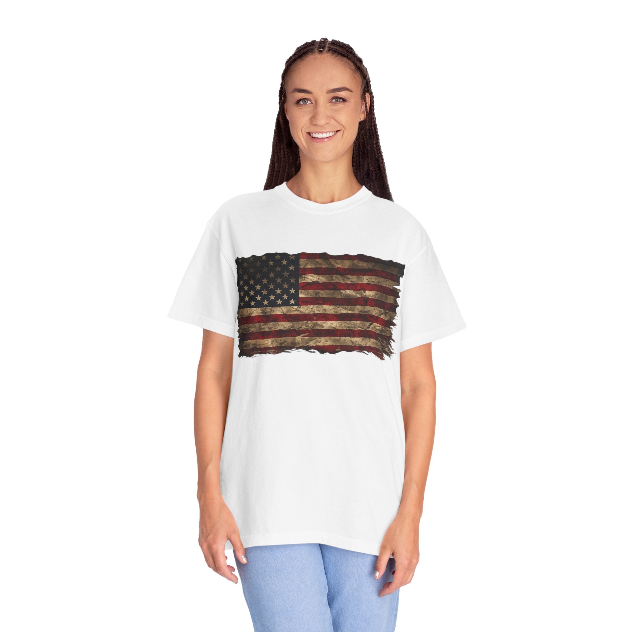 Distressed Flag Unisex Tee