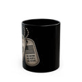 Patriotic Dog Tag Mug — "250 Years of Freedom 1776–2026" Black Coffee Mug