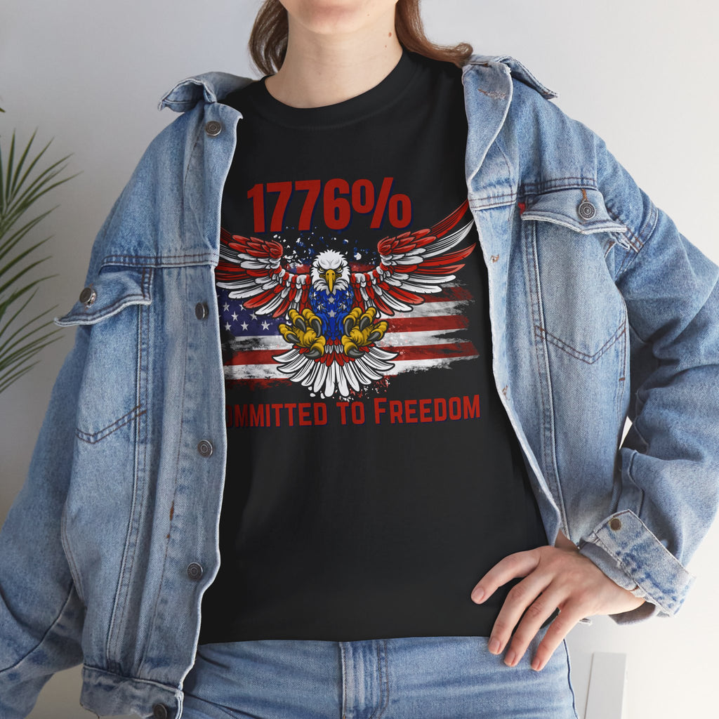 1776% Committed to Freedom Unisex Cotton Tee