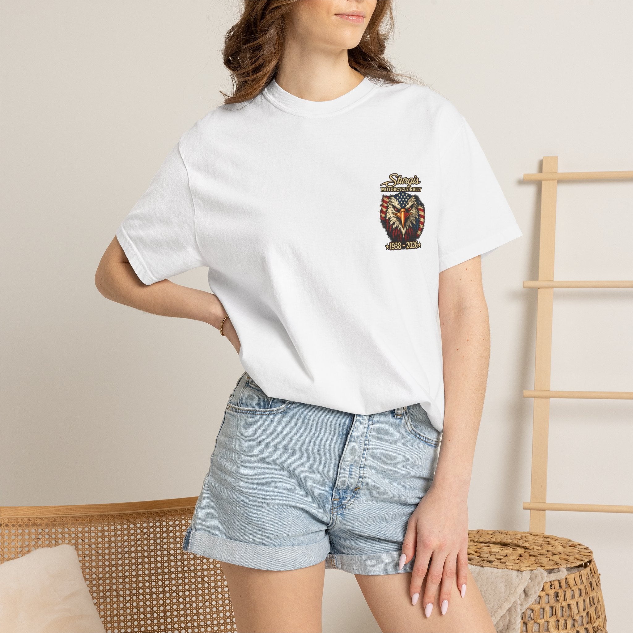 Sturgis Freedom Rally T-Shirt — Eagle Graphic with Rally Dates