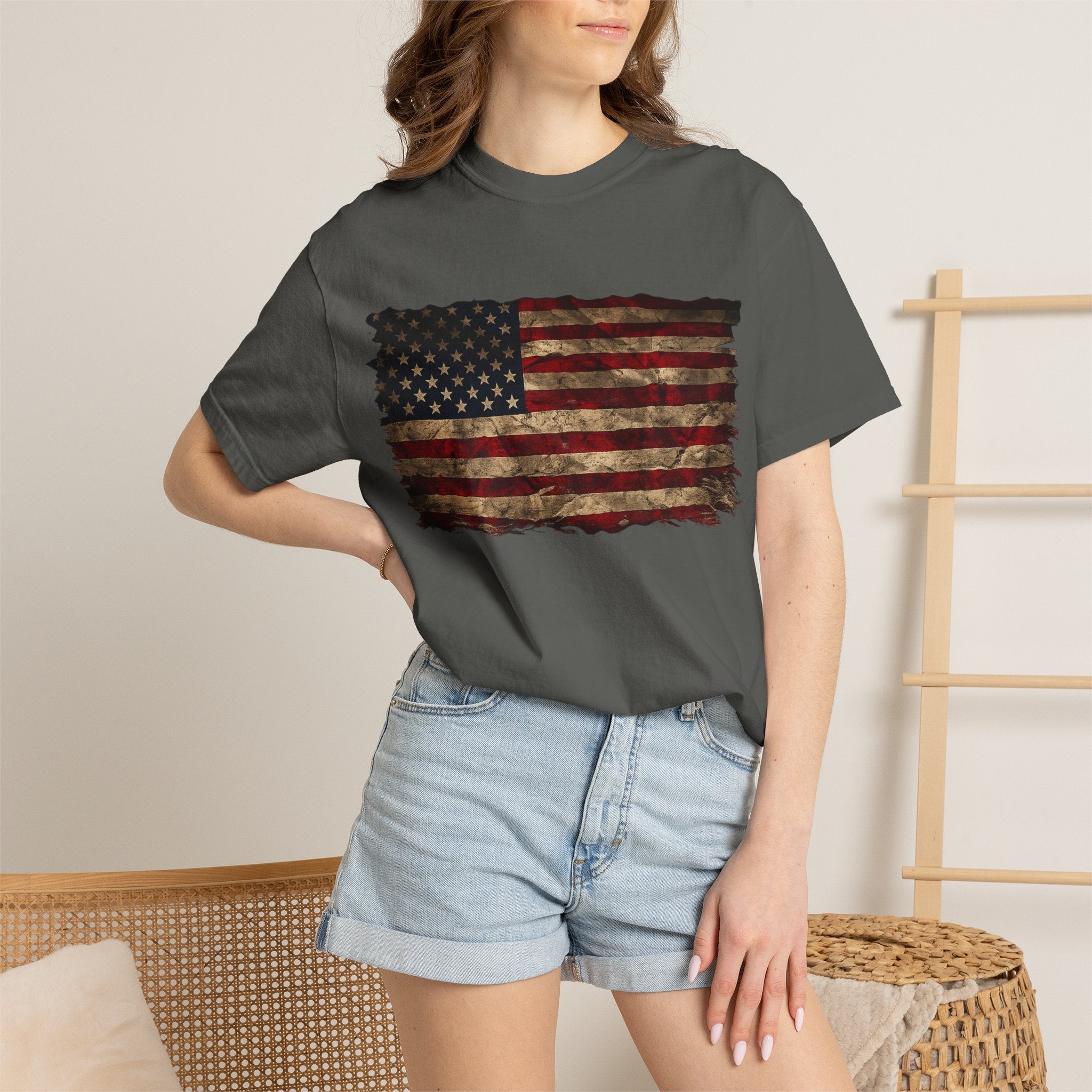Distressed Flag Unisex Tee