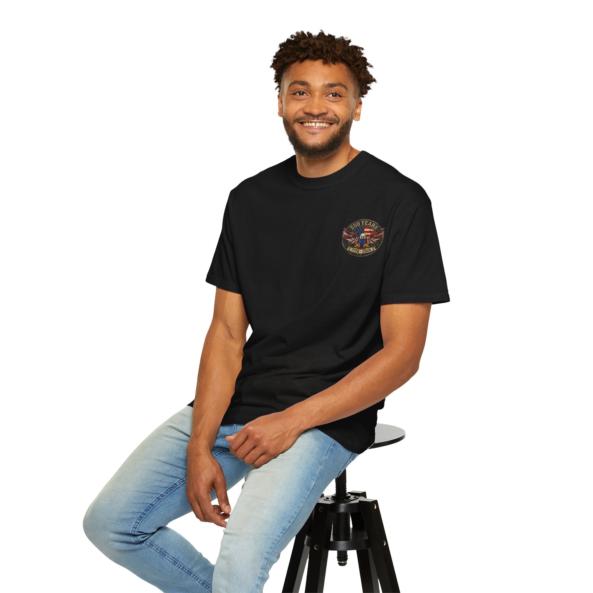 America Motorcycle Unisex Tee Front and Back Design