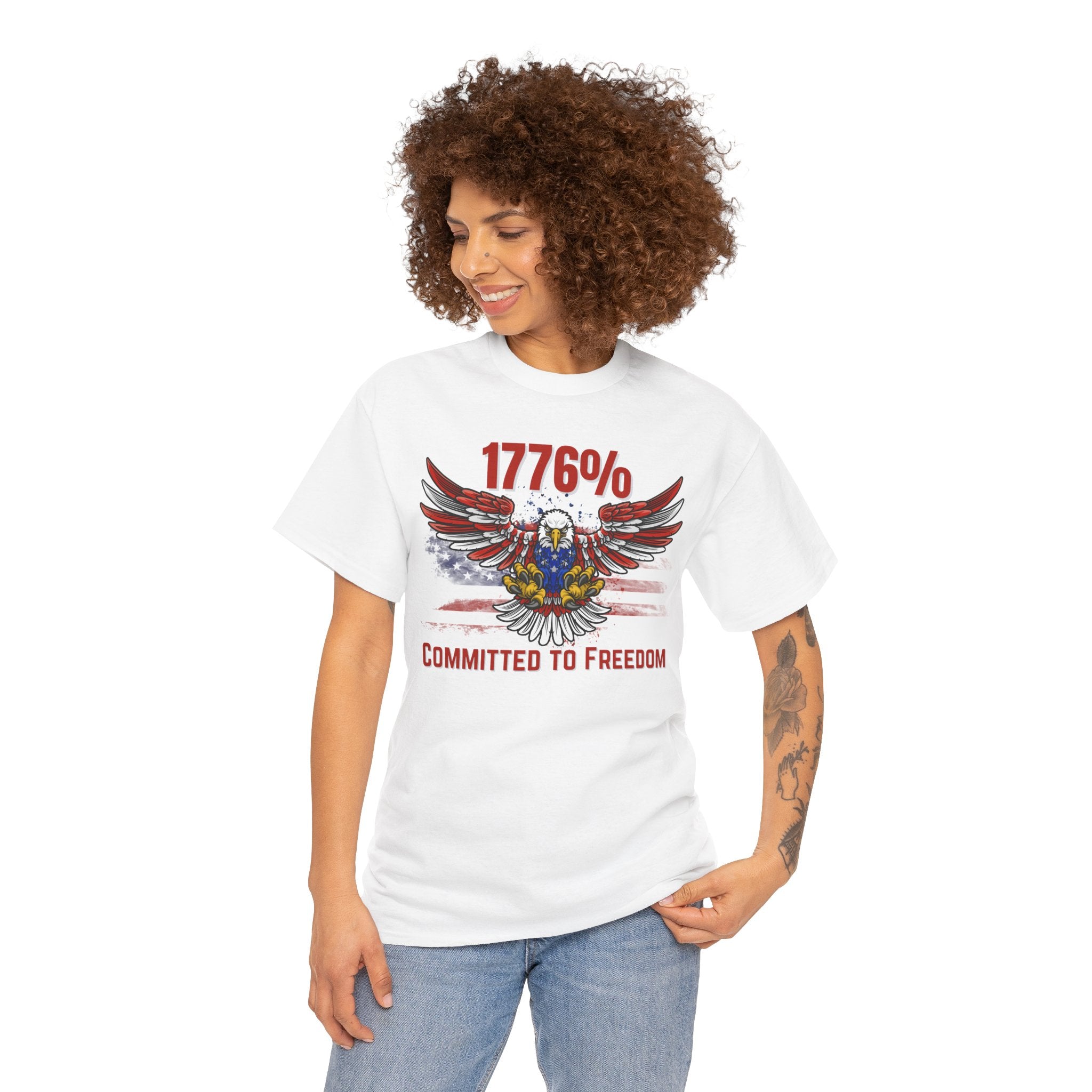1776% Committed to Freedom Unisex Cotton Tee