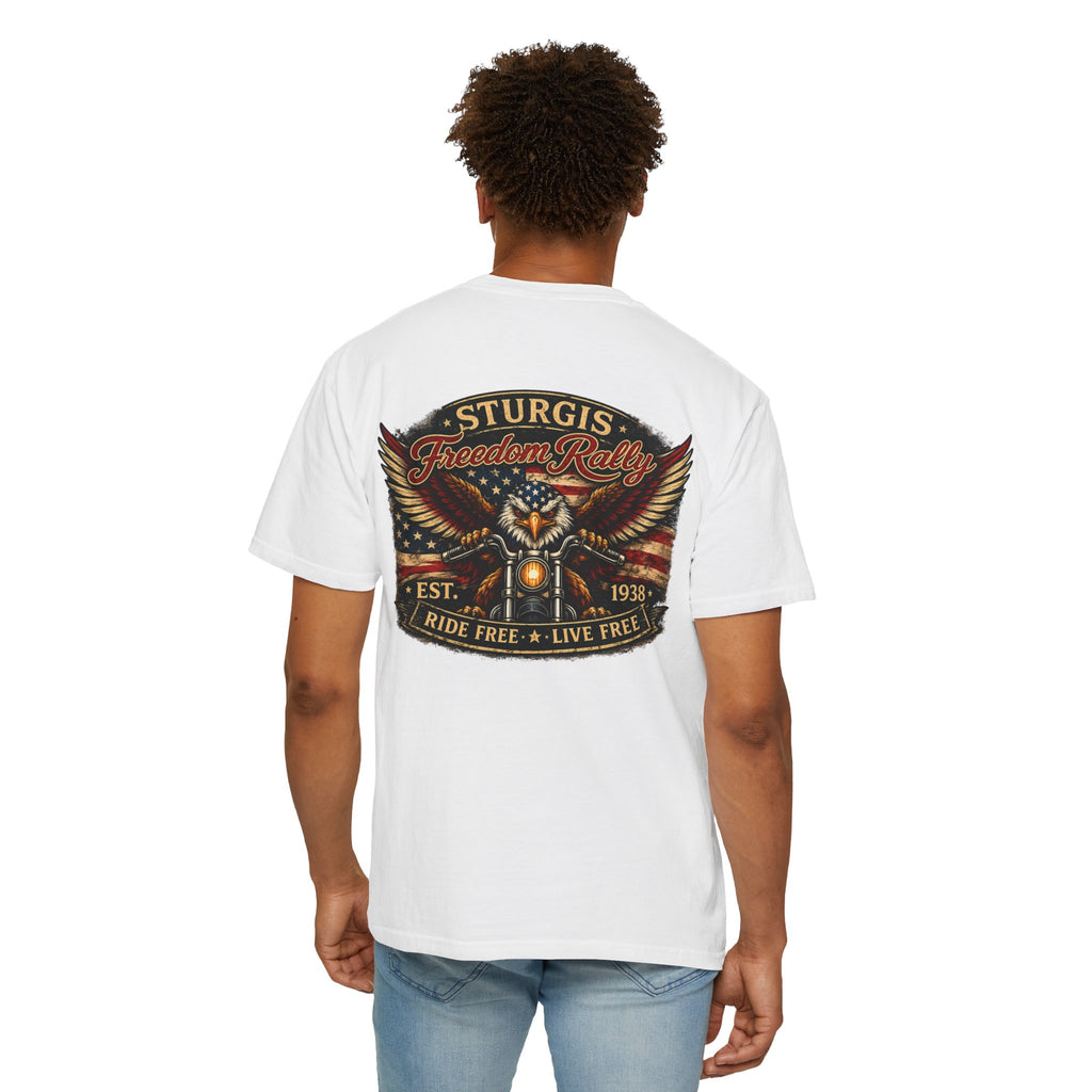 Sturgis Freedom Rally T-Shirt — Eagle Graphic with Rally Dates