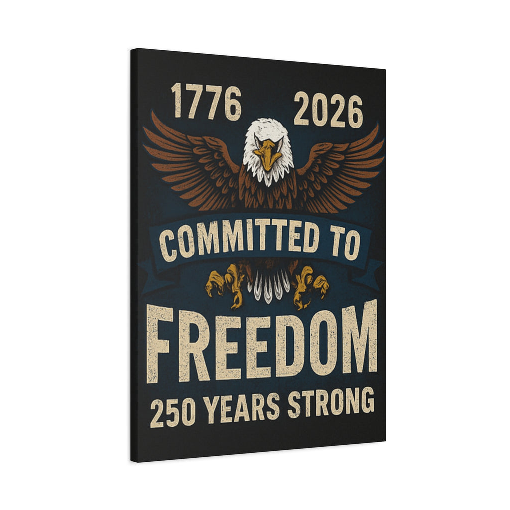 1776-2026 Committed to Freedom - 250 Years Strong Canvas Print