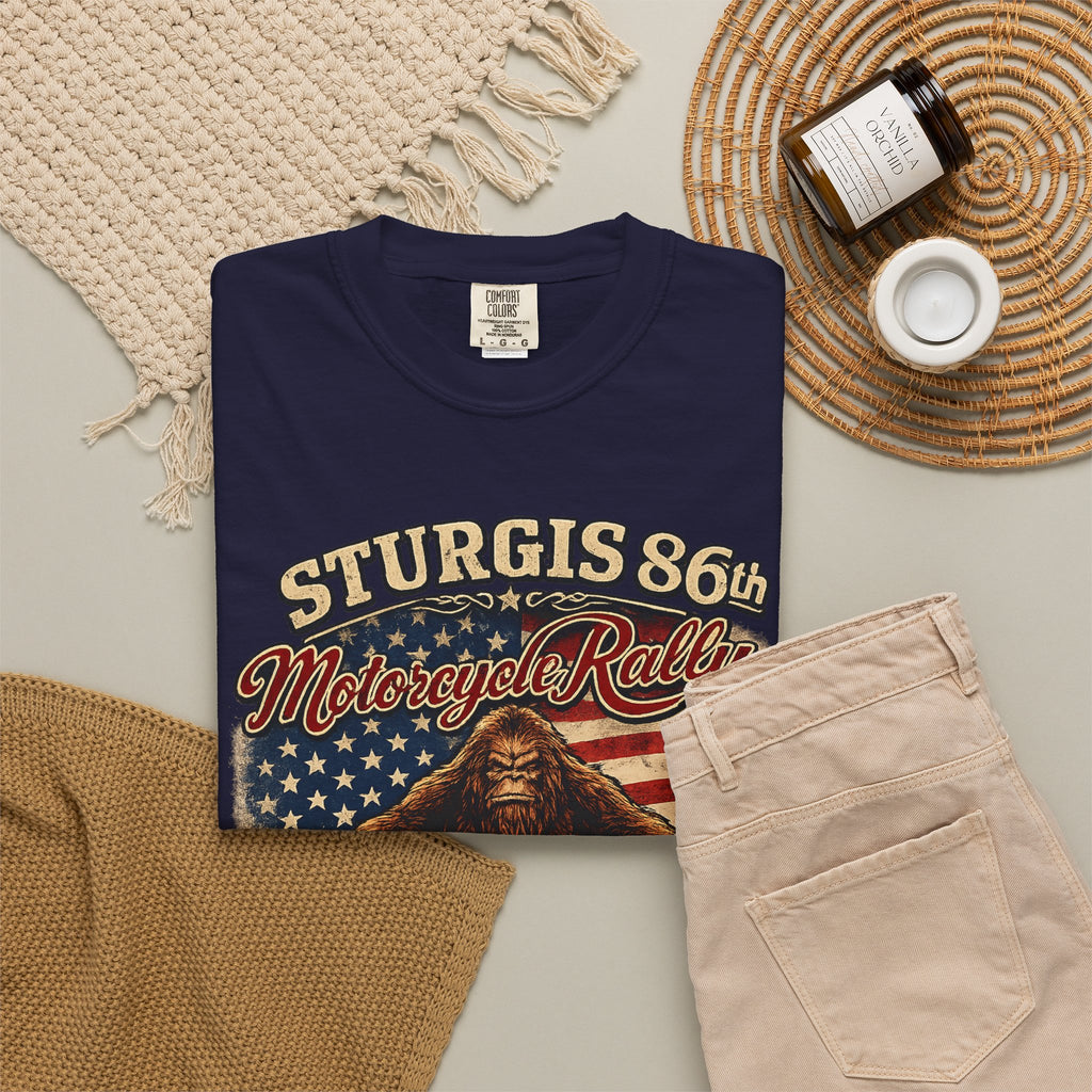 Sturgis 86th Motorcycle Rally T-Shirt — 1938-2026 American Flag Biker Tee