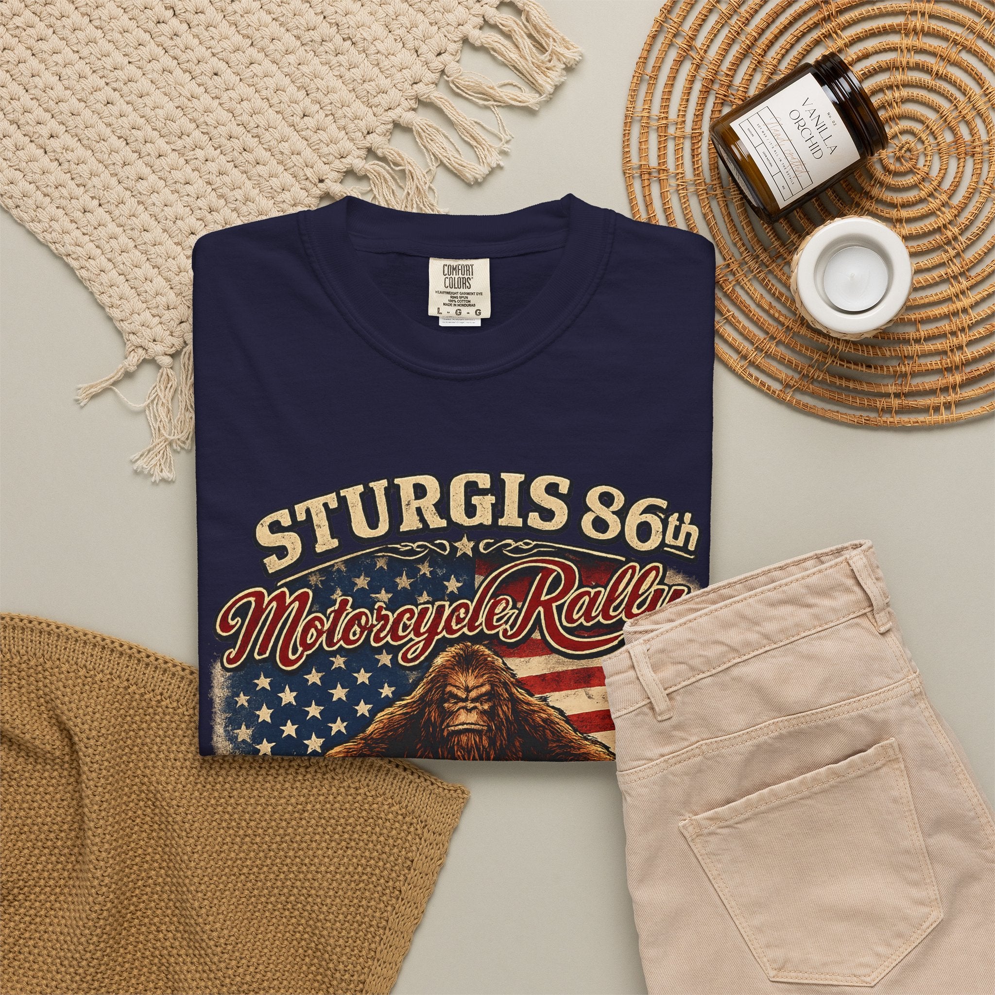 Sturgis 86th Motorcycle Rally T-Shirt — 1938-2026 American Flag Biker Tee