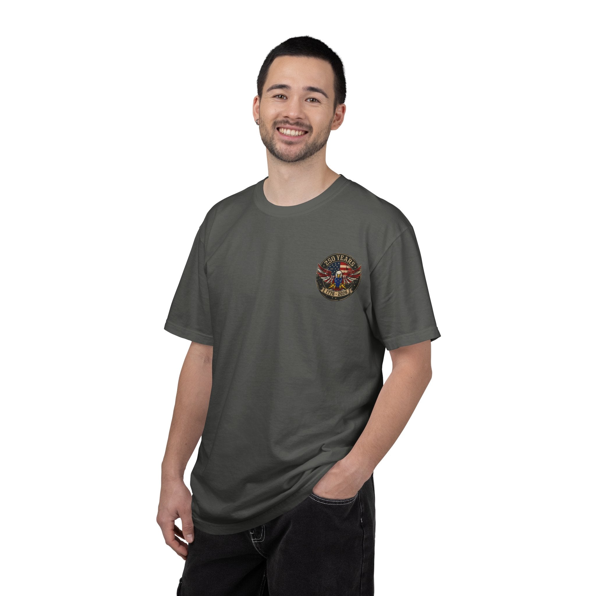 America Motorcycle Unisex Tee Front and Back Design