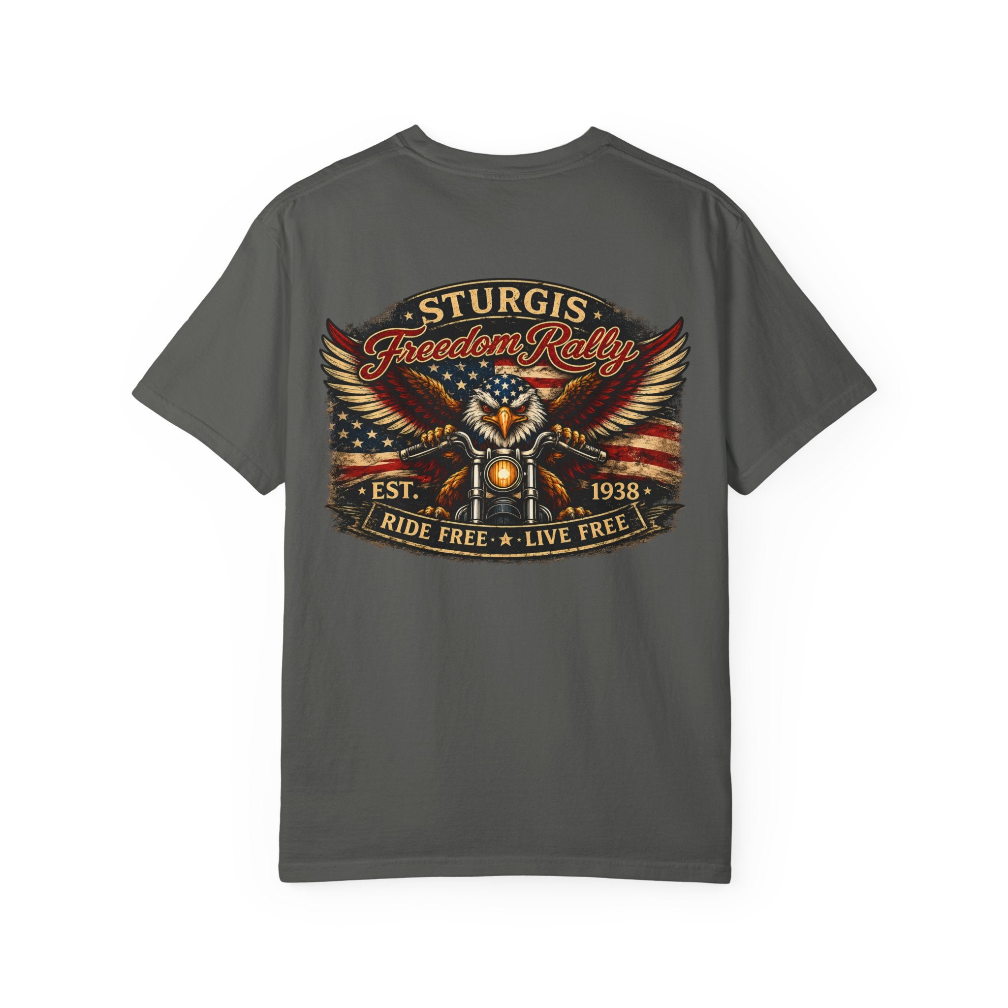 Sturgis Freedom Rally T-Shirt — Eagle Graphic with Rally Dates