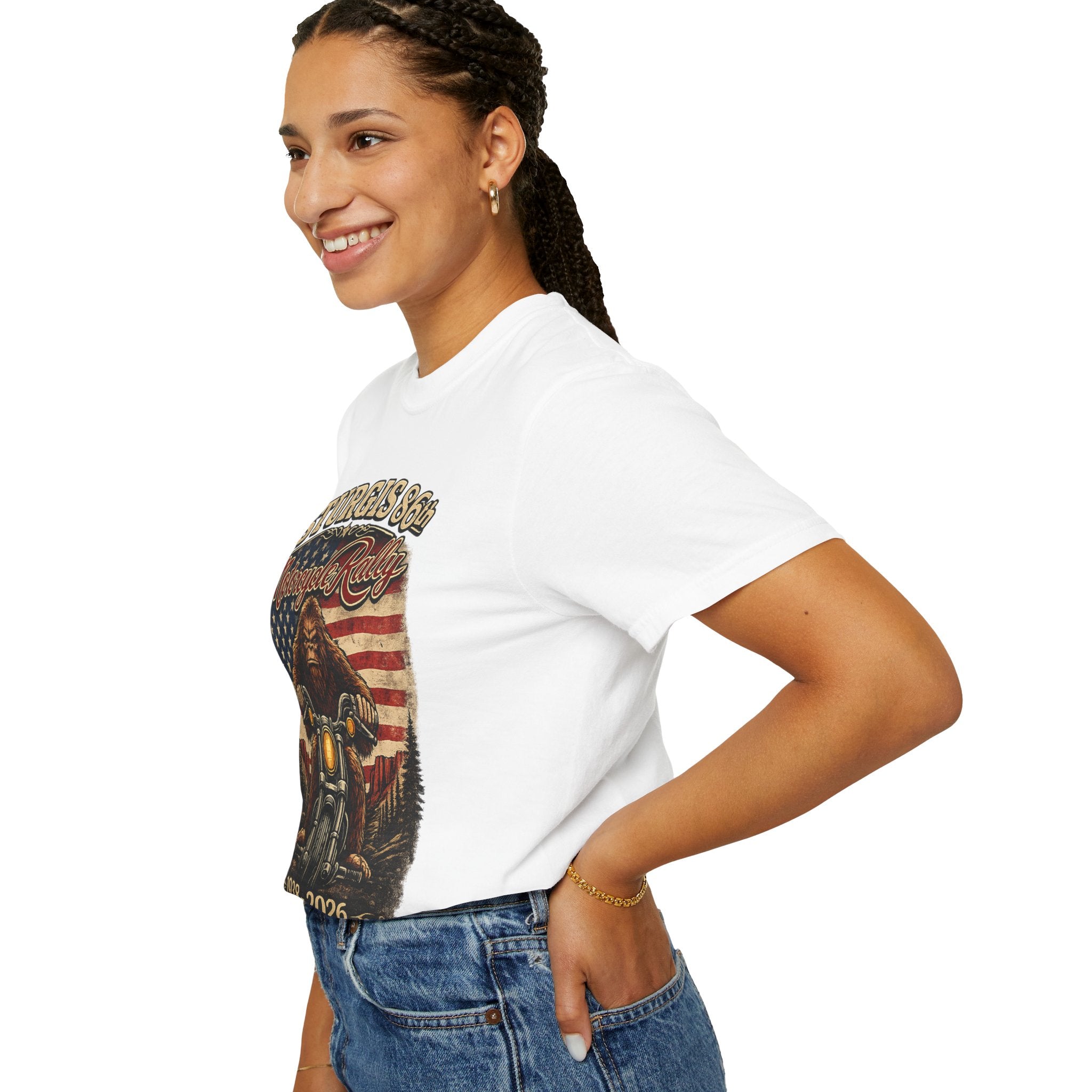 Sturgis 86th Motorcycle Rally T-Shirt — 1938-2026 American Flag Biker Tee