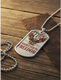 1776% Committed to Freedom Dog Tag Necklace