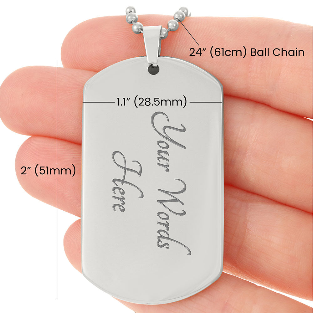 Proud & Strong Eagle Dog Tag Necklace - 250 Years of Freedom